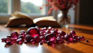 Couleurs du grenat : explorer ses teintes et leurs symboliques