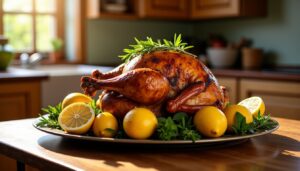 Pintade rôtie au four : le secret facile pour une peau croustillante et une chair tendre à souhait