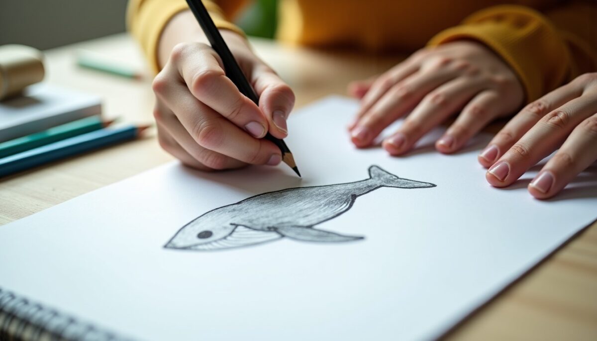 Apprenez à dessiner une baleine facilement : guide pas à pas pour débutants